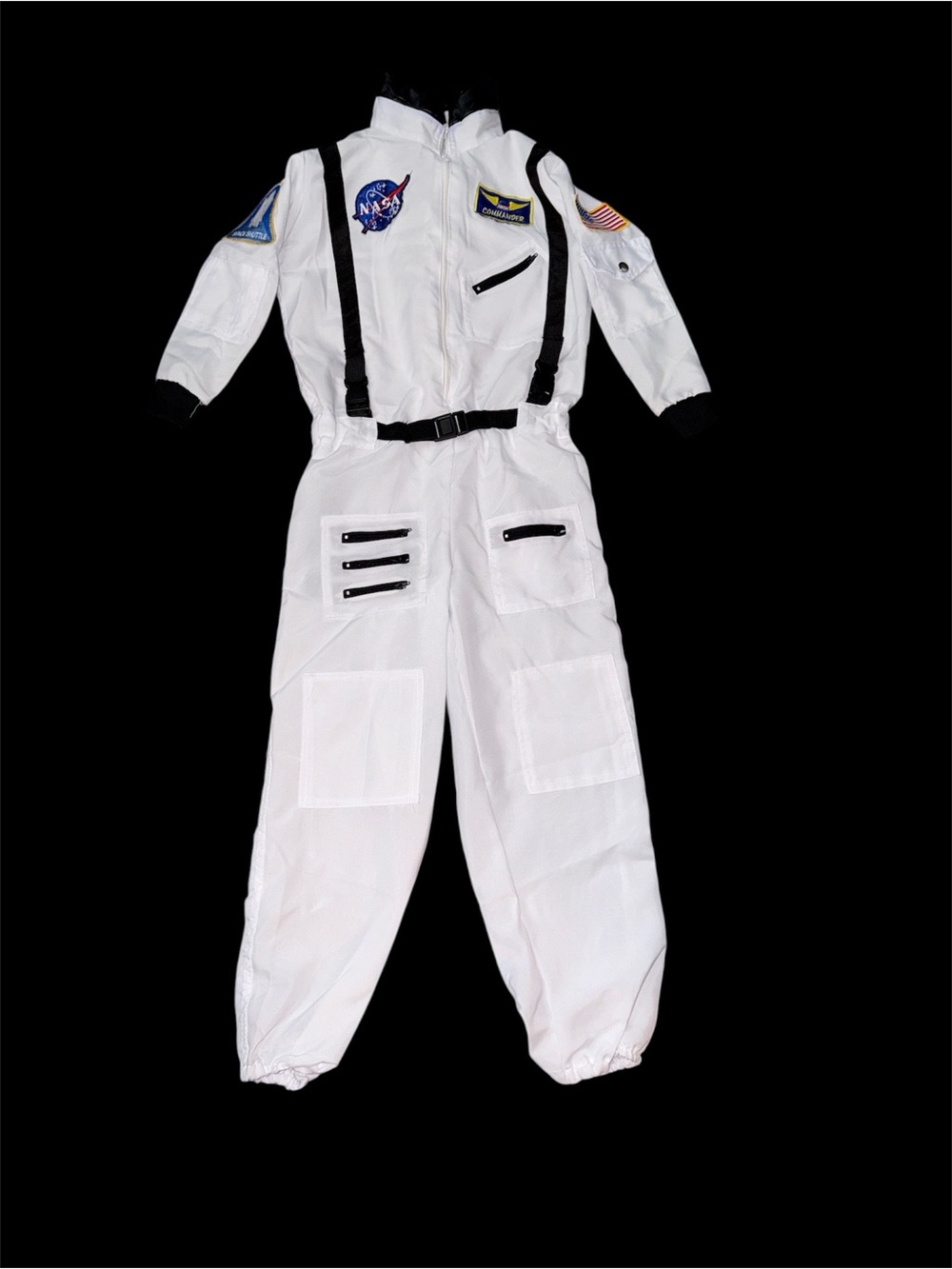 White NASA Patch Flight Suit with American Flag